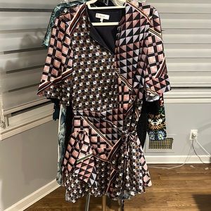 Reiss geometric pattern dress